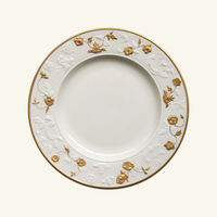 villari taormina bread plate round gold 17cm