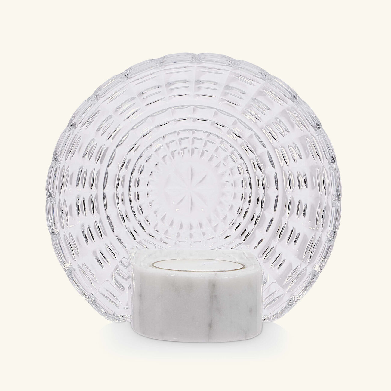 baccarat new antique aura candle holder clear small