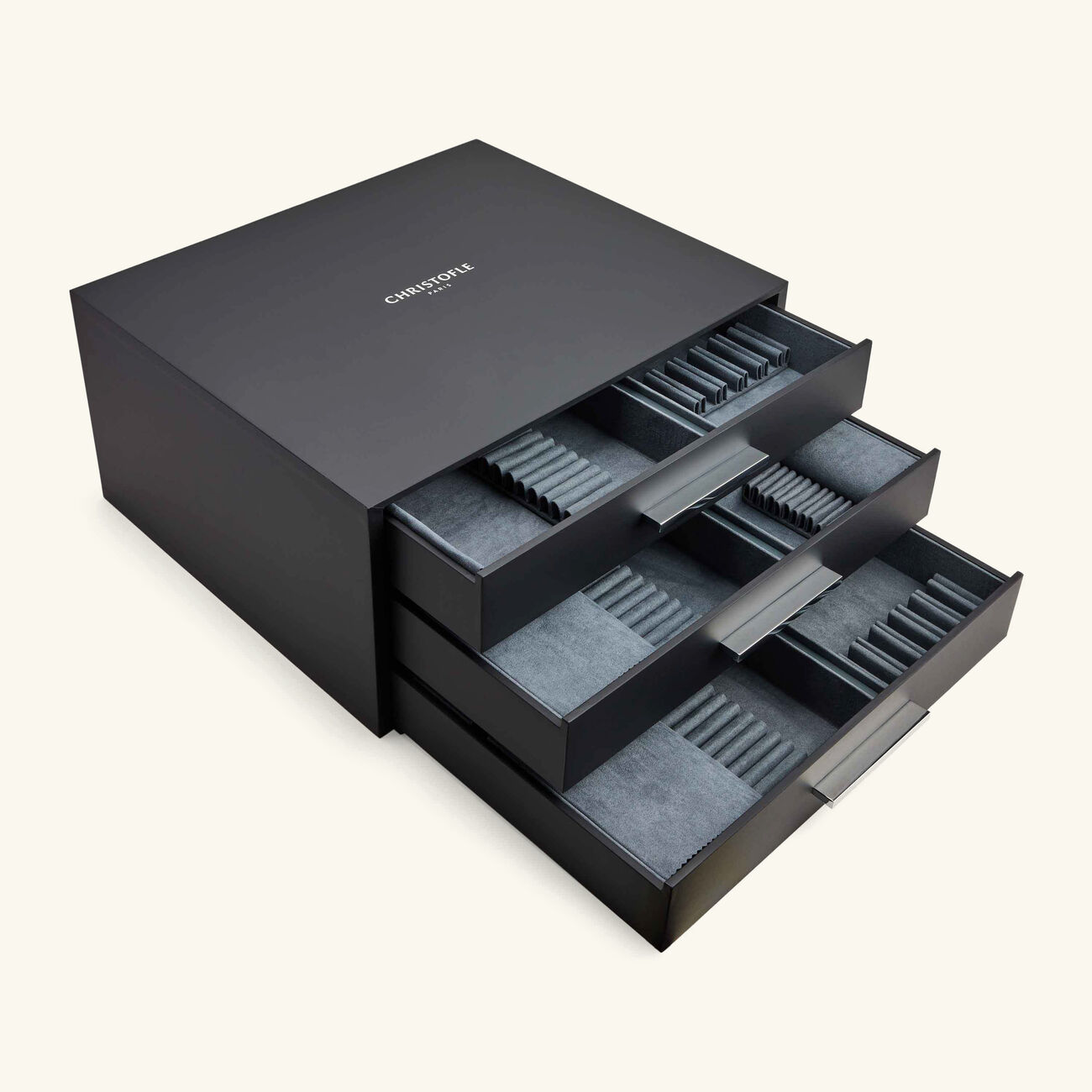 christofle malmaison flatware set 75 pieces silver plated