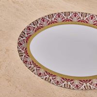 haviland reves du nil pourpre oval platter red
