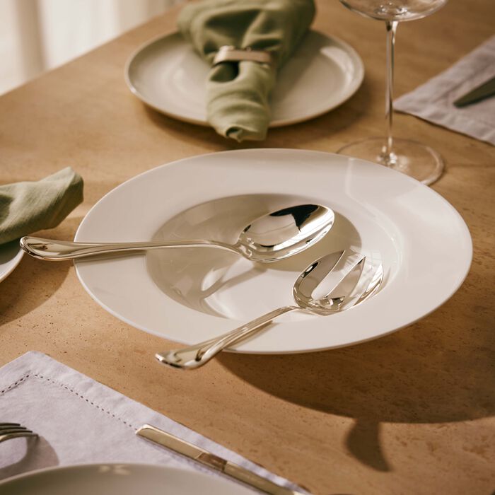 Albi Salad Serving Set Silver Plated with Gift Box christofle albi salad serving set silver plated with gift box