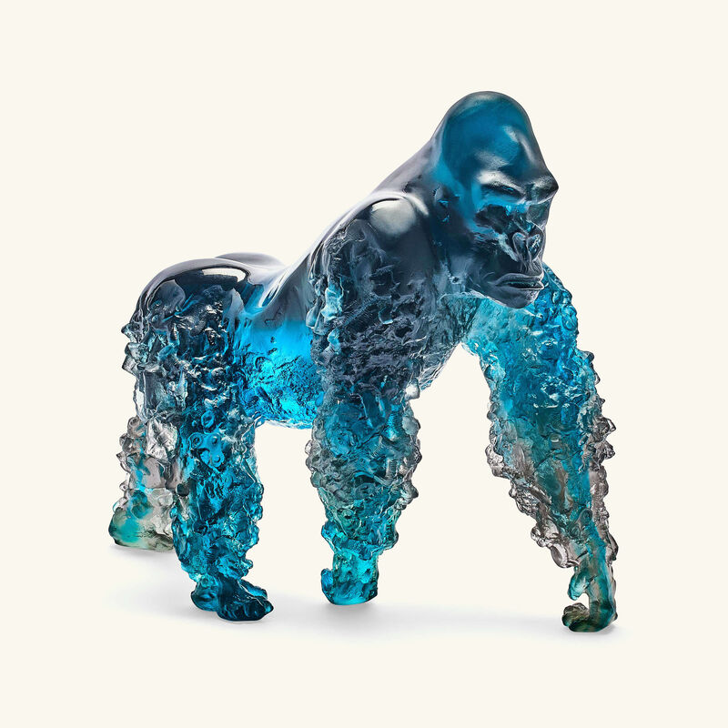 Gorrila Sculpture Medium Blue Limited Edition daum gorrila sculpture medium blue limited edition
