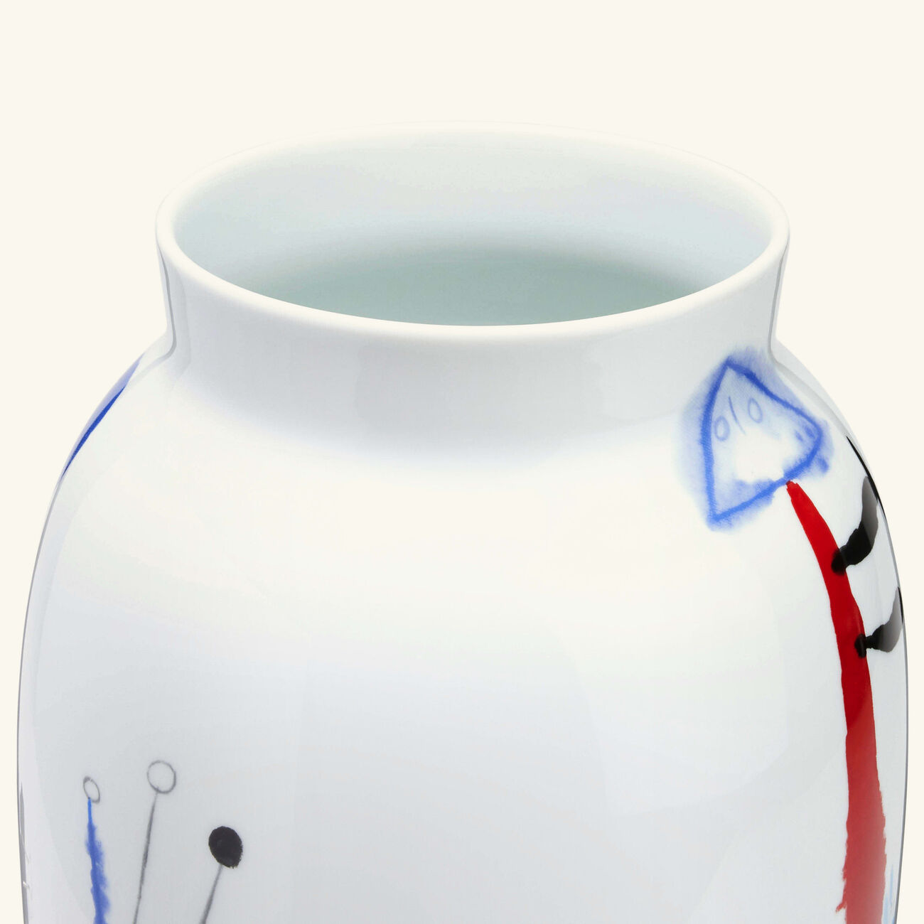 Joan Miro Toscan Vase Medium White bernardaud joan miro toscan vase medium white