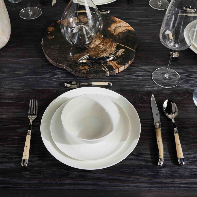 Acrylic Handle Table Knife Black Set of 6 forge de laguiole acrylic handle table knife black set of 6