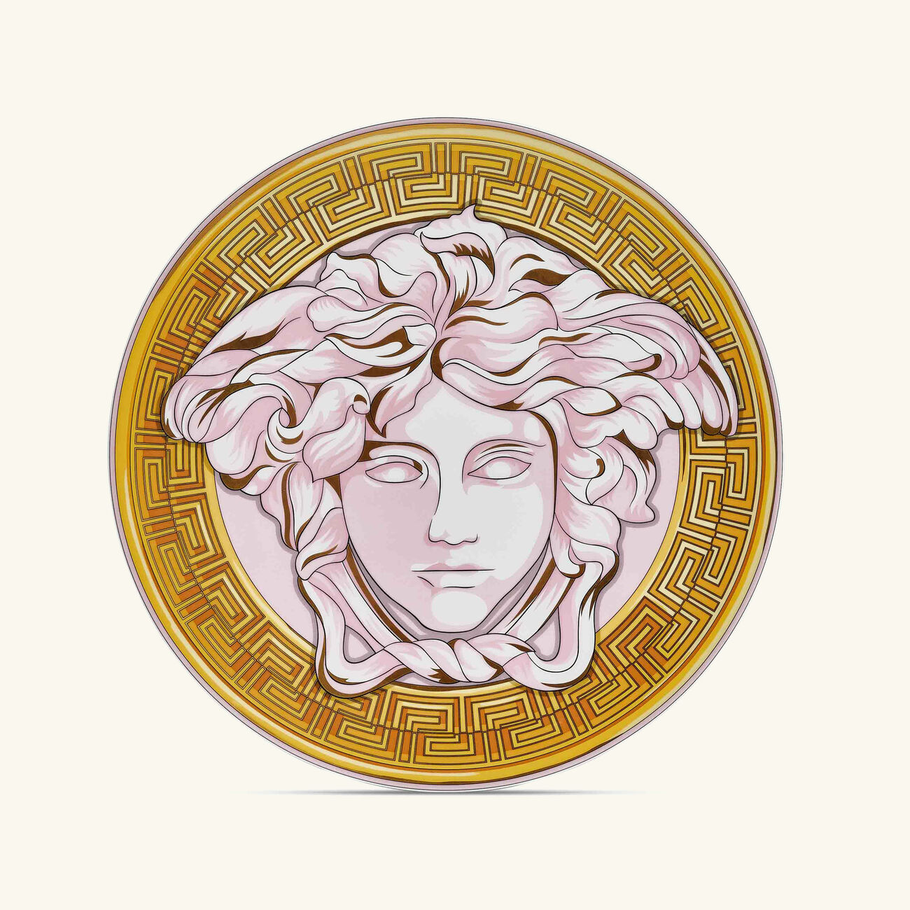 Medusa Amplified Pink Coin Charger Plate Round Pink 33cm versace medusa amplified pink coin charger plate round pink 33cm