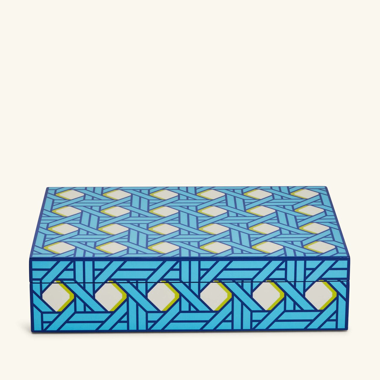 جوناثان أدلر علبة ديكور باسكيت ويف كبيرة باللون الأزرق