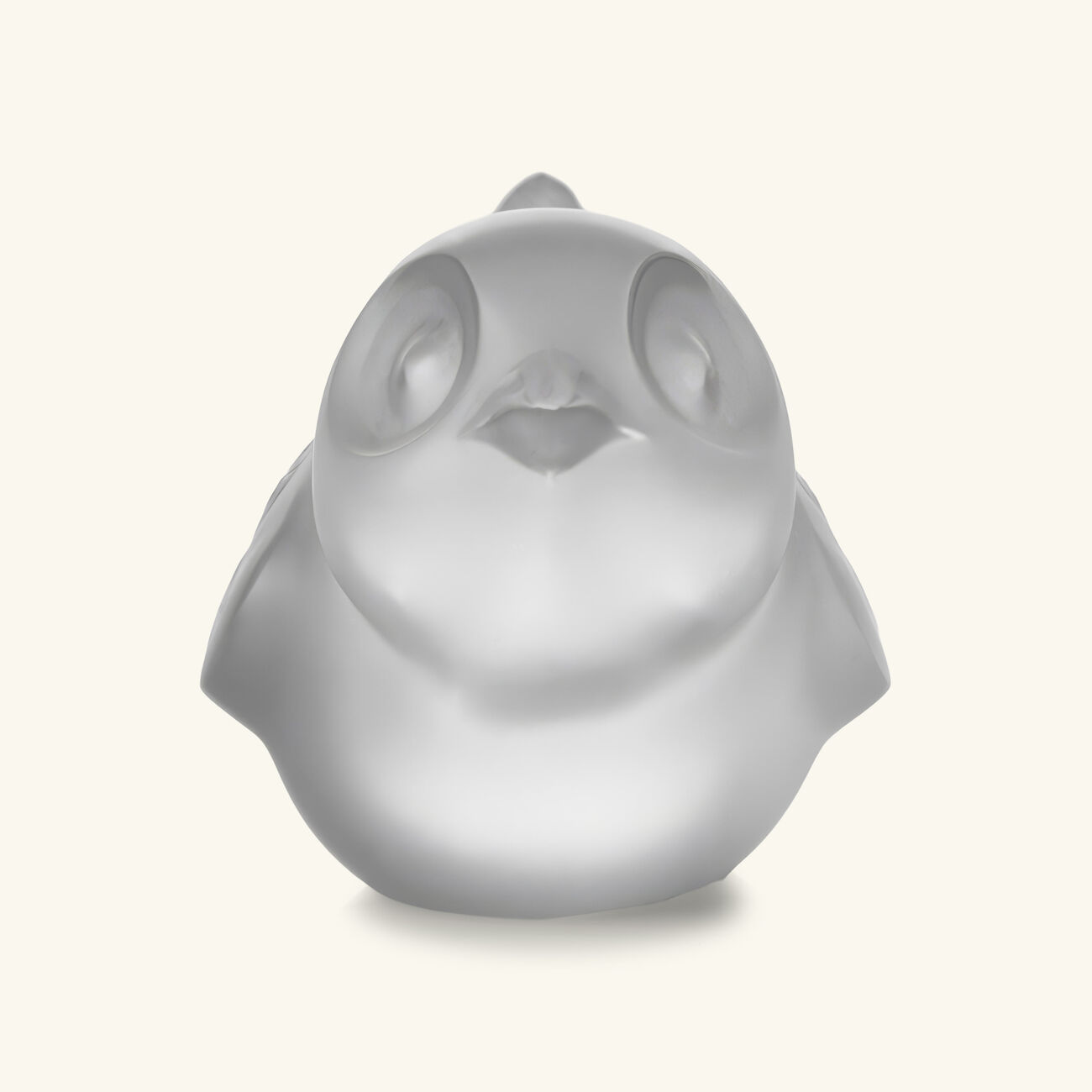 لاليك تمثال بيو على شكل طير برأس مرفوع صغير شفاف