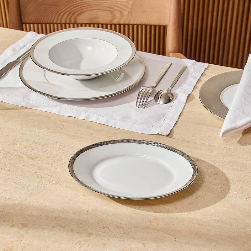Maille Platine Appetizer Plate White bernardaud maille platine appetizer plate white