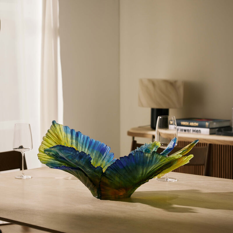 دوم قطعة ديكور فلور دو باون إكزوتيك باللون الأخضر   إصدار محدود