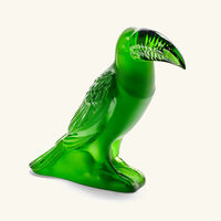 lalique toucan sculpture medium green