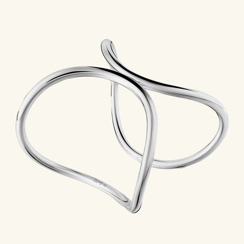 idole de christofle cuff bracelet sterling silver size 2