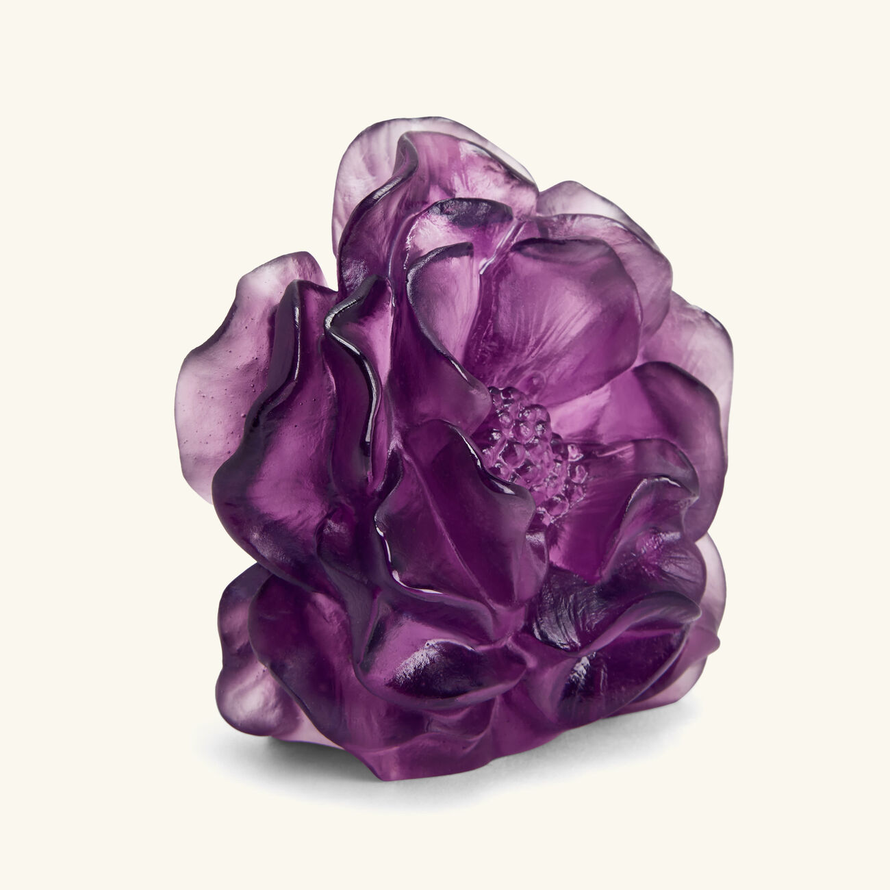 daum camellia flower figurine mini violet