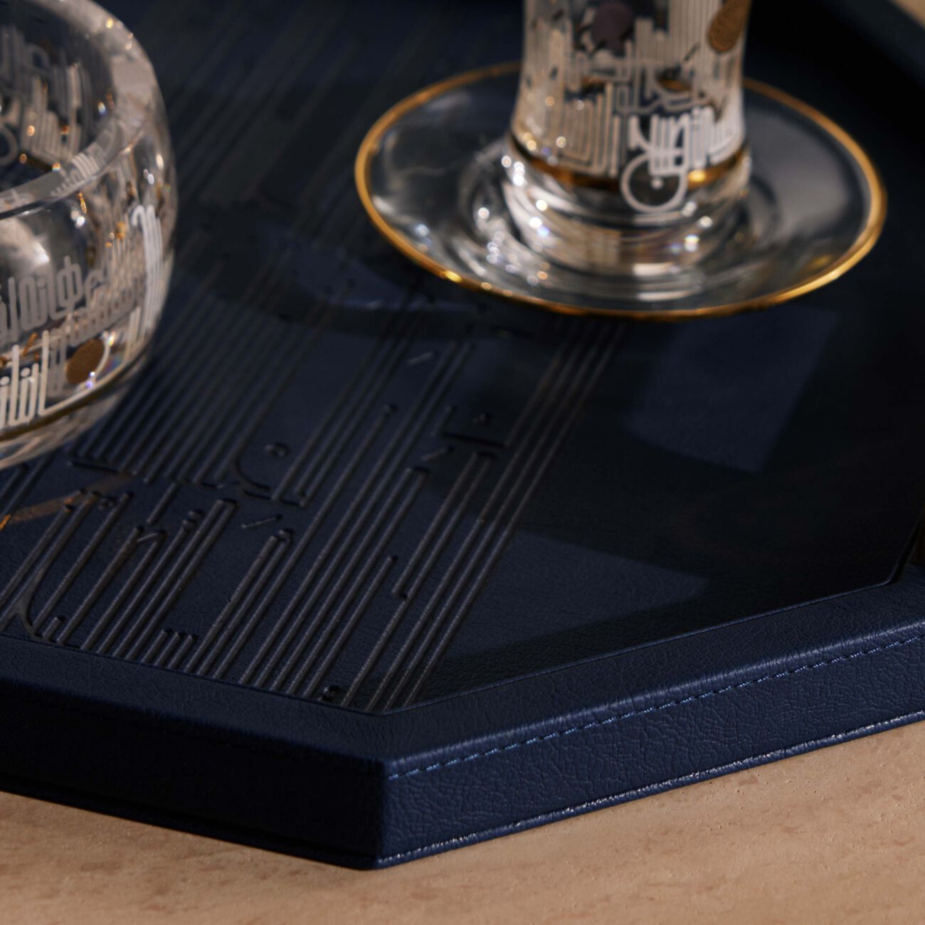 Hayat Serving Tray Rectangular Blue 49x34cm dimlaj hayat serving tray rectangular blue 49x34cm