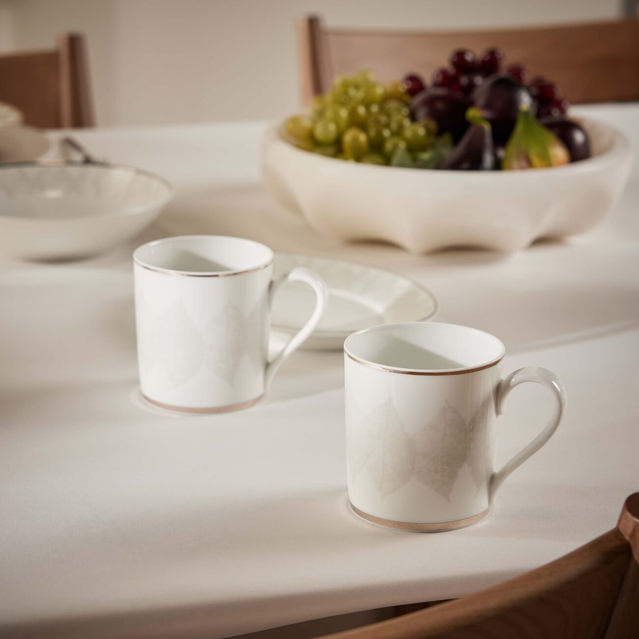bernardaud silva mug   set of 2