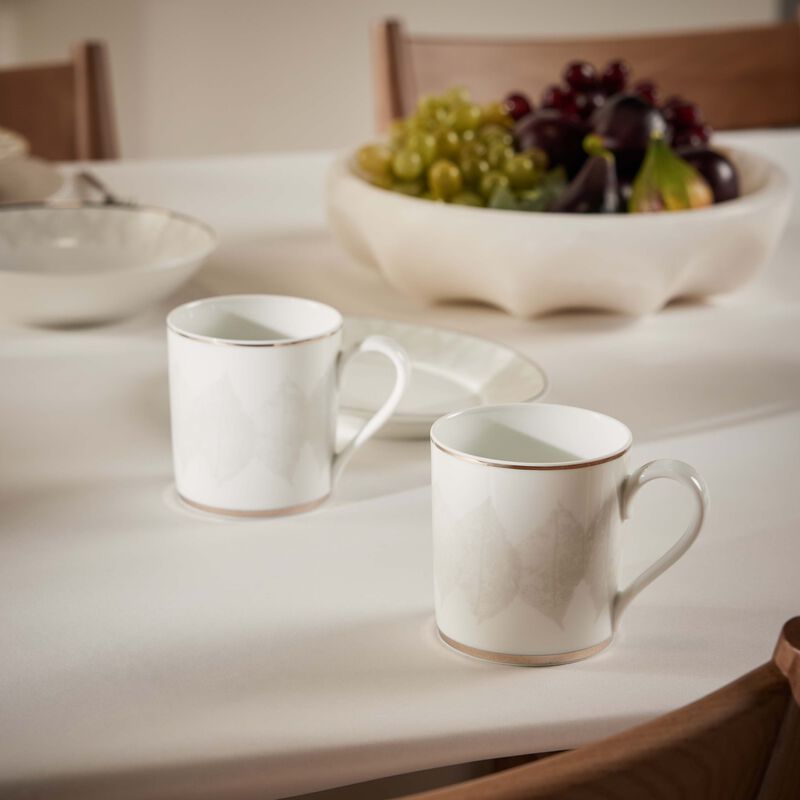 bernardaud silva mug   set of 2