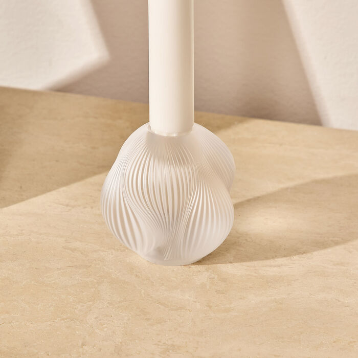lalique alize candle holder clear