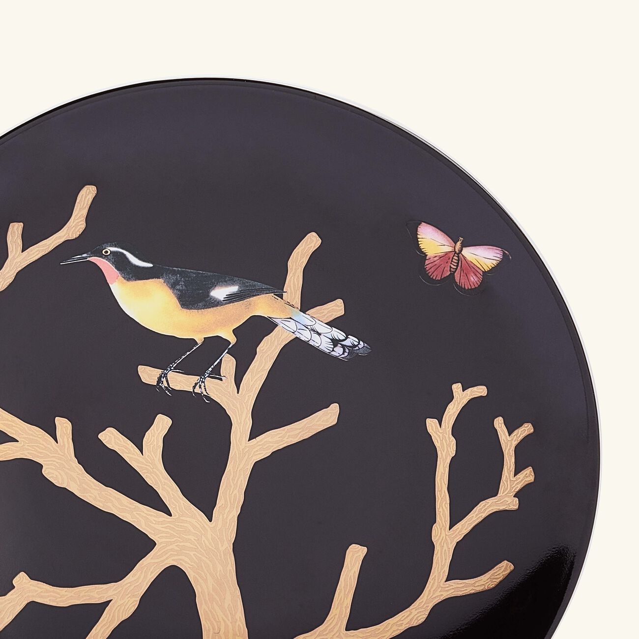 برناردو طقم أو زوازو مؤلف من 4 أطباق طعام دائرية سوداء بقياس 21 سم