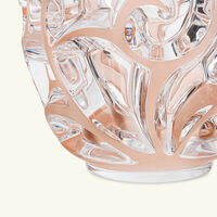 lalique tourbillons vase round medium pink