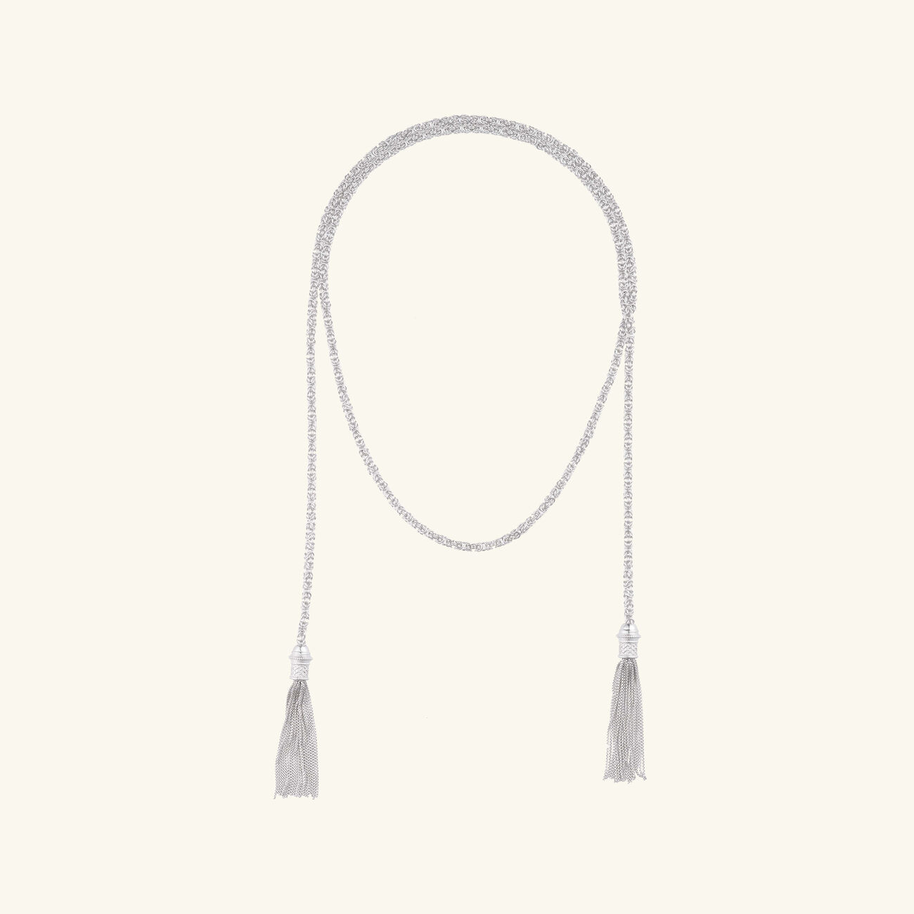 christofle pompon necklace chain sterling silver