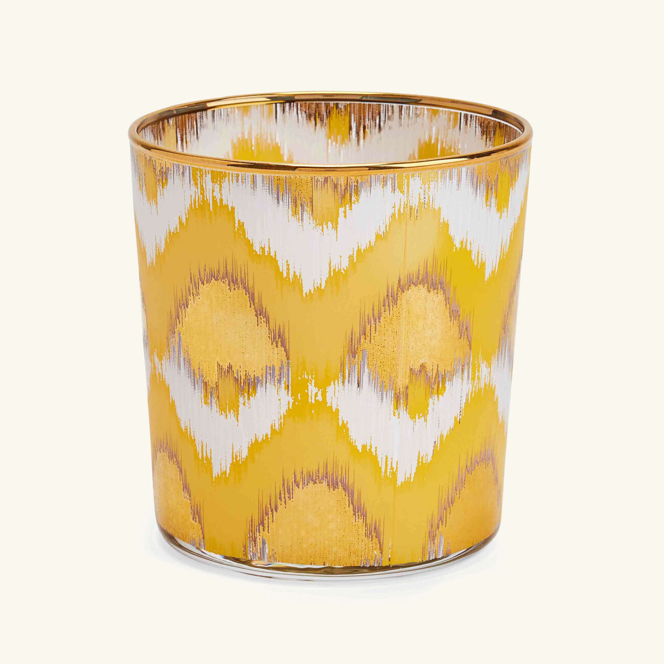Ikat Tumbler Glass Gold les ottomans ikat tumbler glass gold