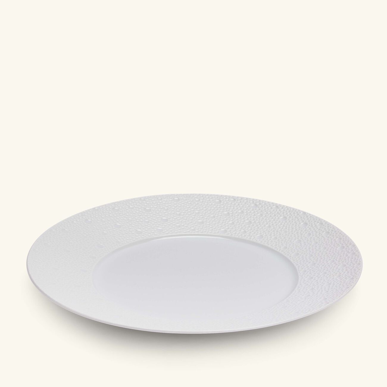bernardaud ecume dinner plate round white 26cm