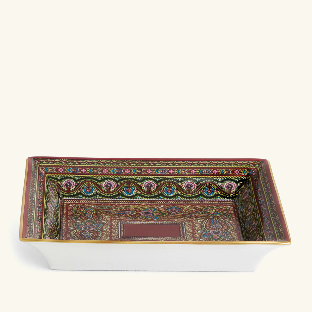 Cachemire Trinket Tray Rectangular Small Red etro cachemire trinket tray rectangular small red