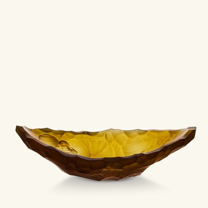 lalique terramineral silex centerpiece small amber
