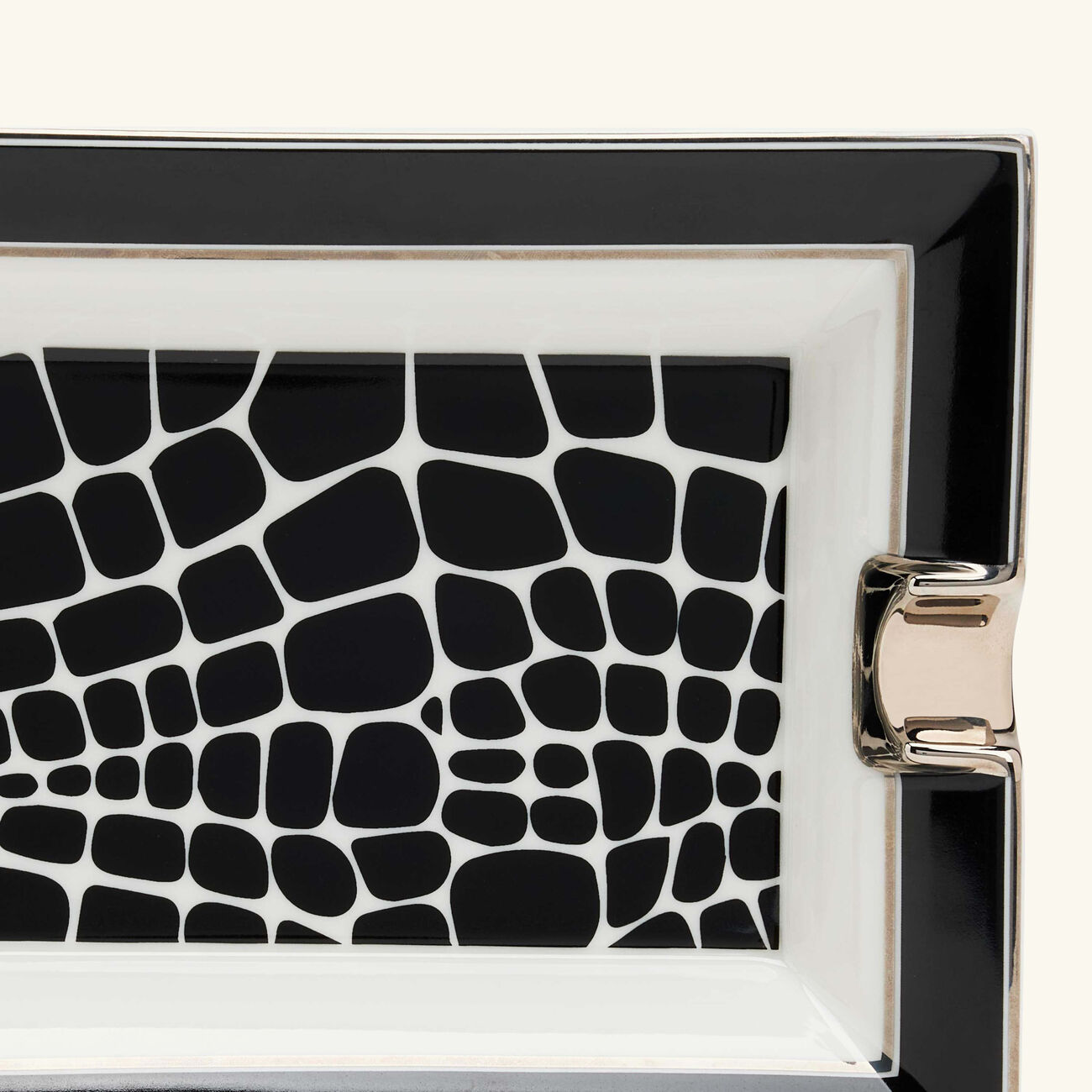 Crocodile Ashtray Rectangular Mini Black st dupont crocodile ashtray rectangular mini black