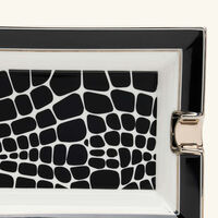 Crocodile Ashtray Rectangular Mini Black st dupont crocodile ashtray rectangular mini black