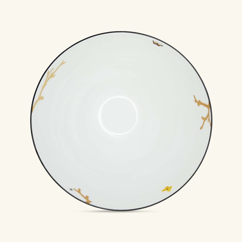 bernardaud aux oiseaux salad bowl gold 27cm