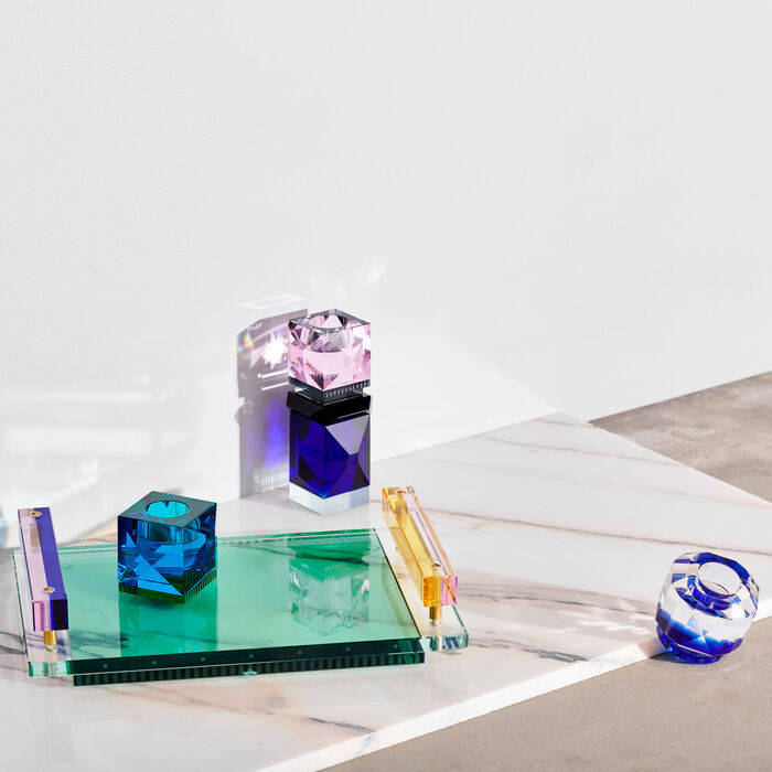 reflections copenhagen miami tea light holder blue