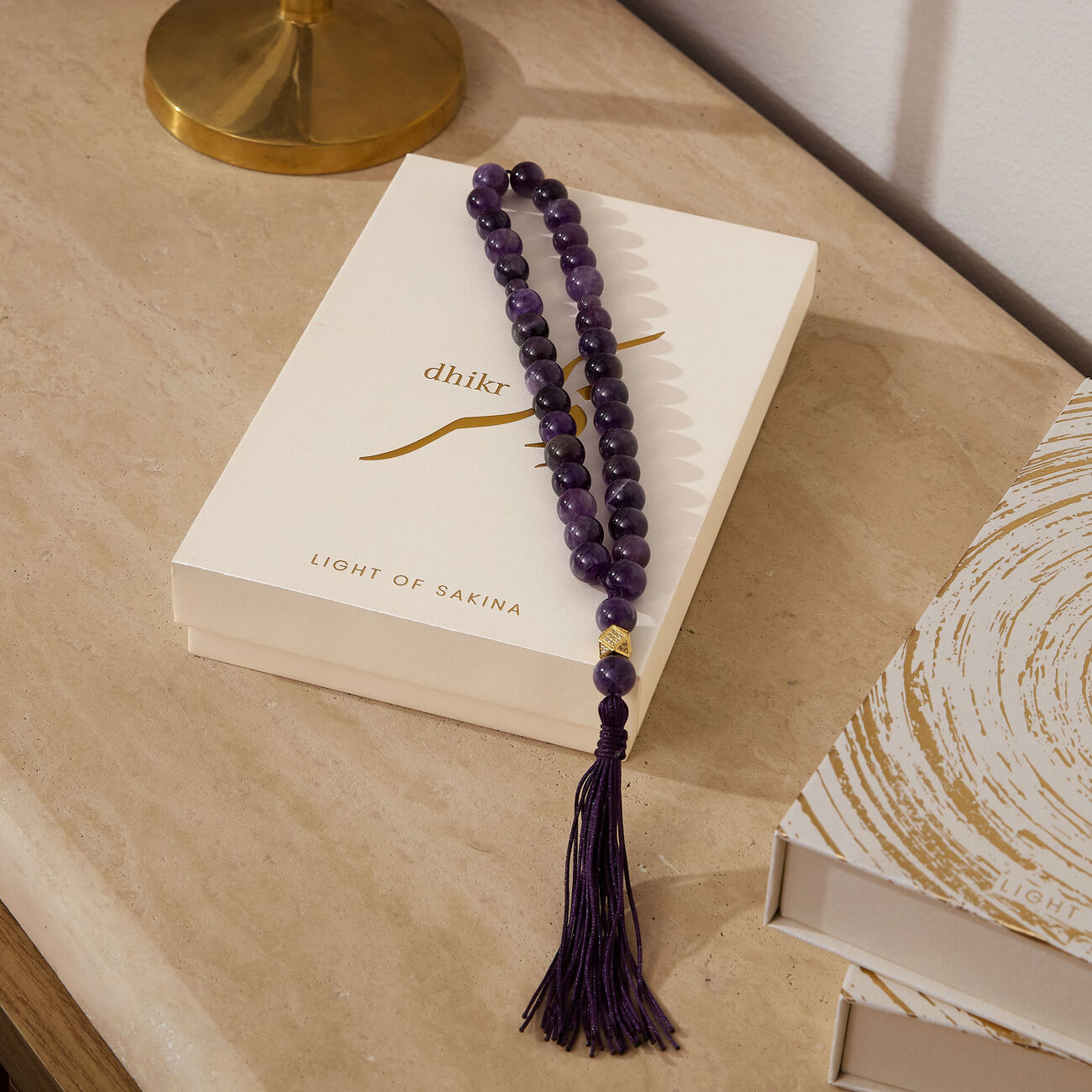 Misbaha Dark Amethyst light of sakina misbaha dark amethyst