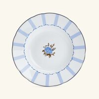 bernardaud brocante soup plate round blue 22cm