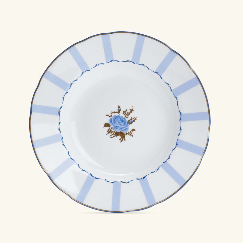 bernardaud brocante soup plate round blue 22cm