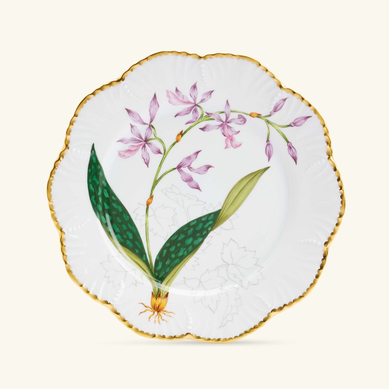 pinto paris histoires d orchidees dinner plate round green 26cm