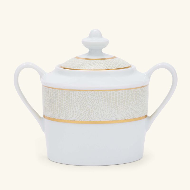 Sauvage Blanc Sugar Bowl Gold bernardaud sauvage blanc sugar bowl gold