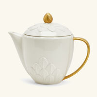 villari peacock tea pot white