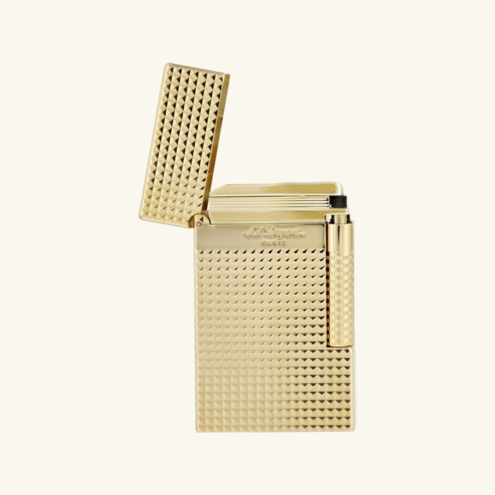Le New Grand Dupont Diamond Head Lighter Gold st dupont le new grand dupont diamond head lighter gold