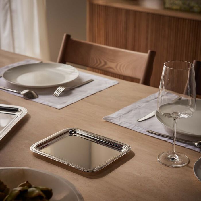 christofle malmaison serving tray rectangular small silver plated 20cm