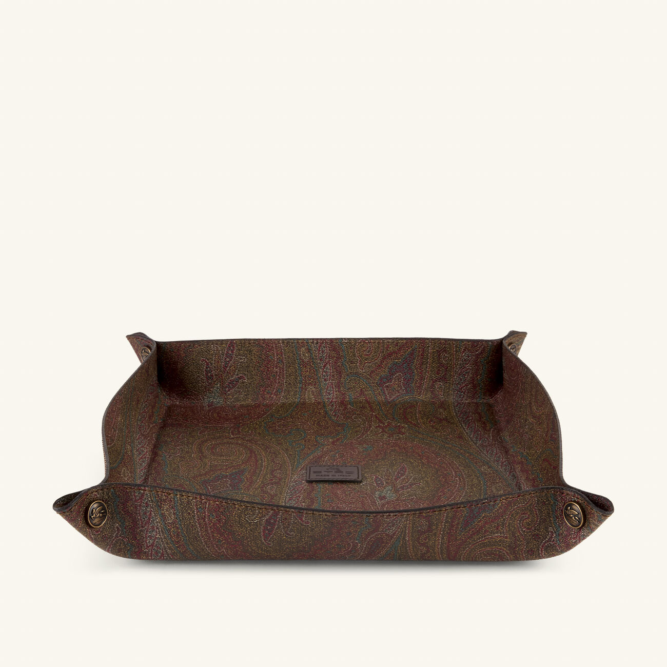 إيترو صينية أرنيكا للديكور مربعة باللون البني 25 سم