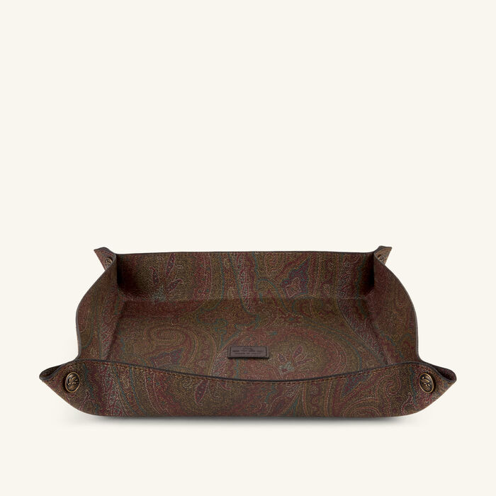 etro arnica decorative tray square brown 25cm