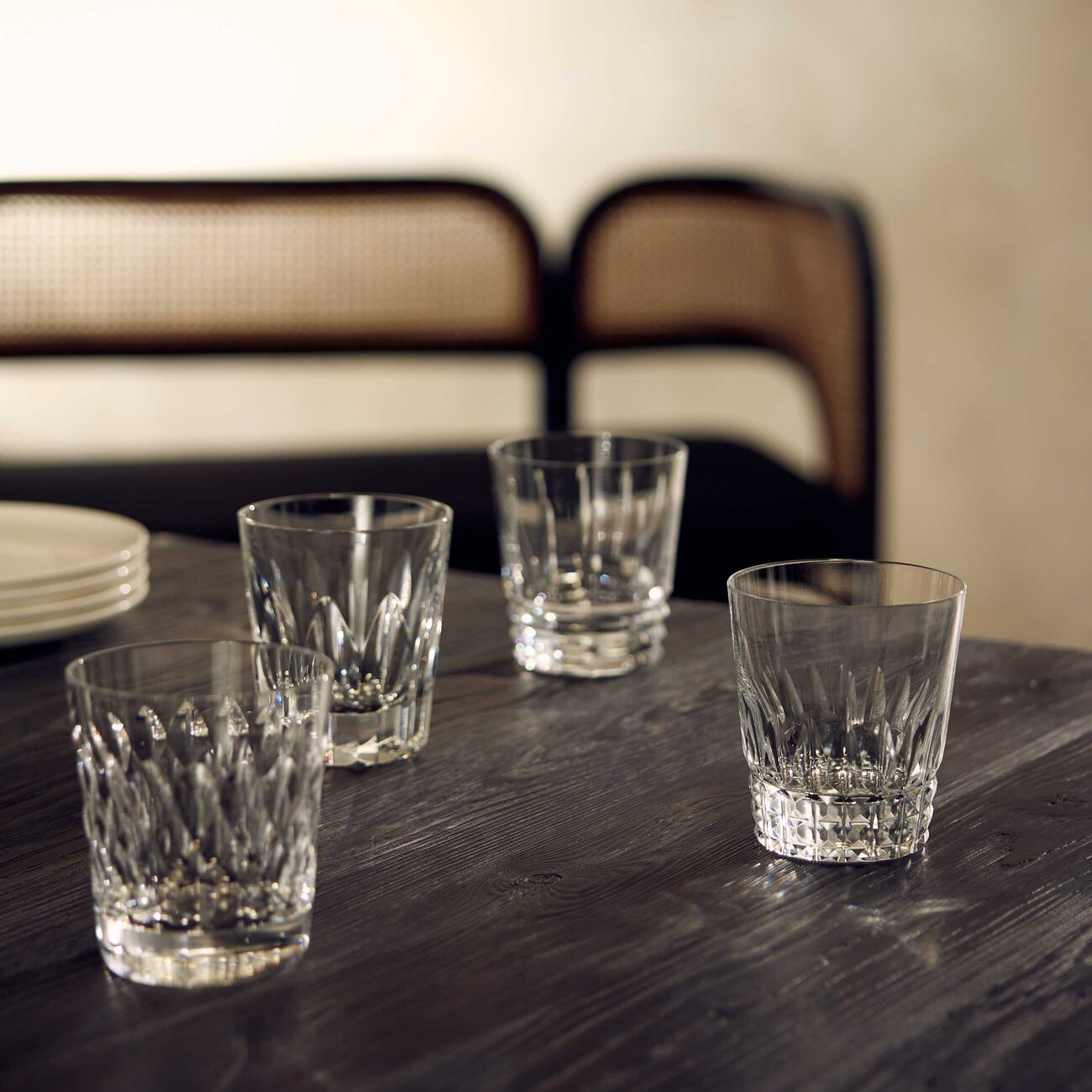 baccarat vintage drinking glass clear set of 4