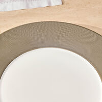 Maille Platine Service Plate Round Silver 31cm bernardaud maille platine service plate round silver 31cm