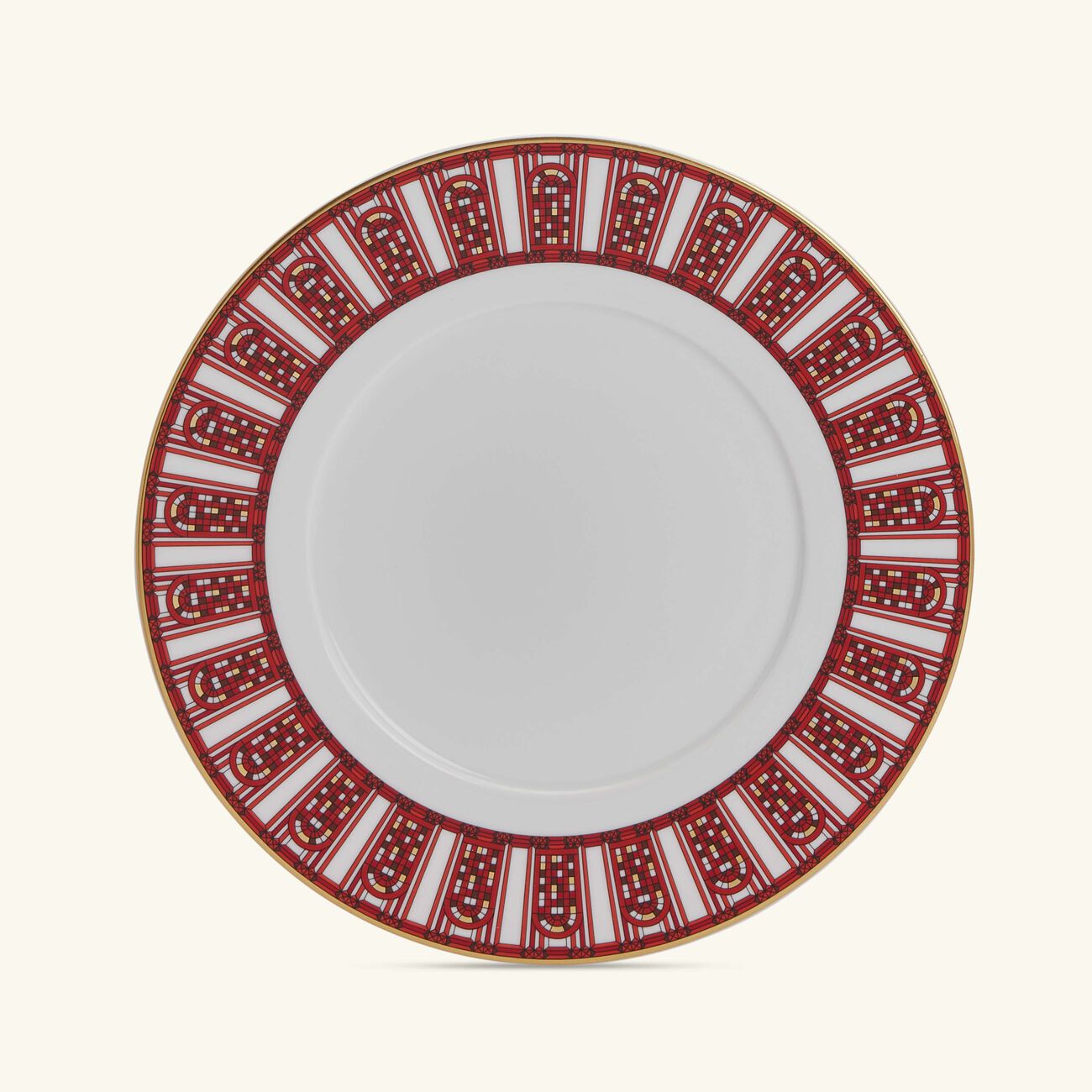 baccarat arcadia dessert plate round red 21cm set of 2