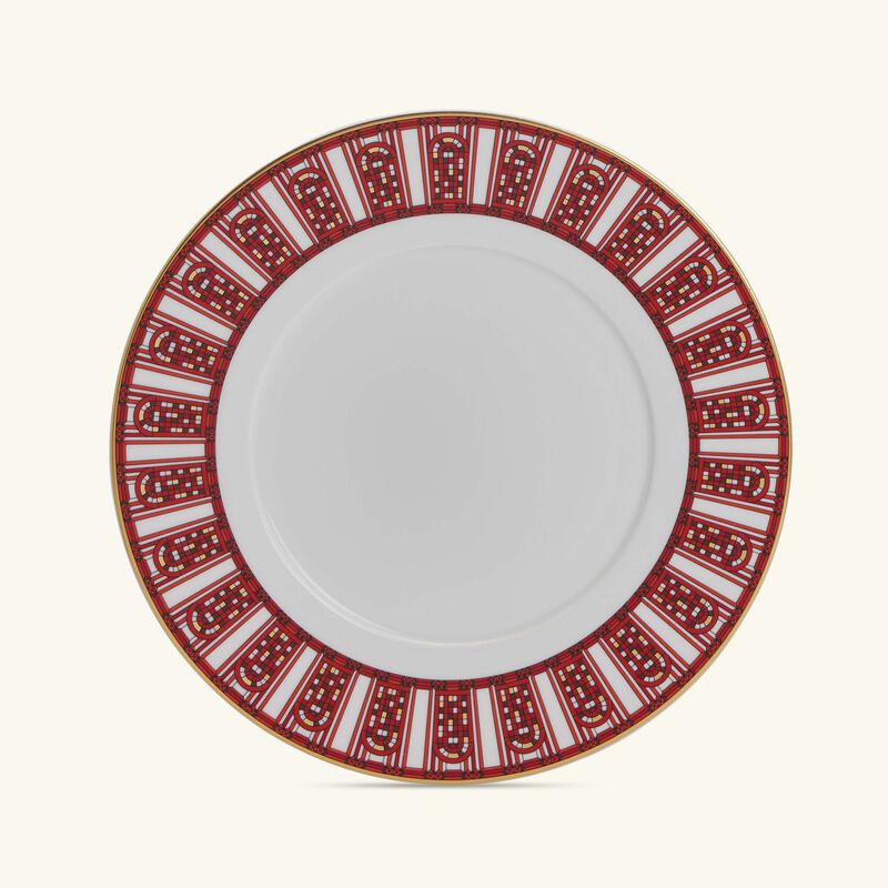 baccarat arcadia dessert plate round red 21cm set of 2