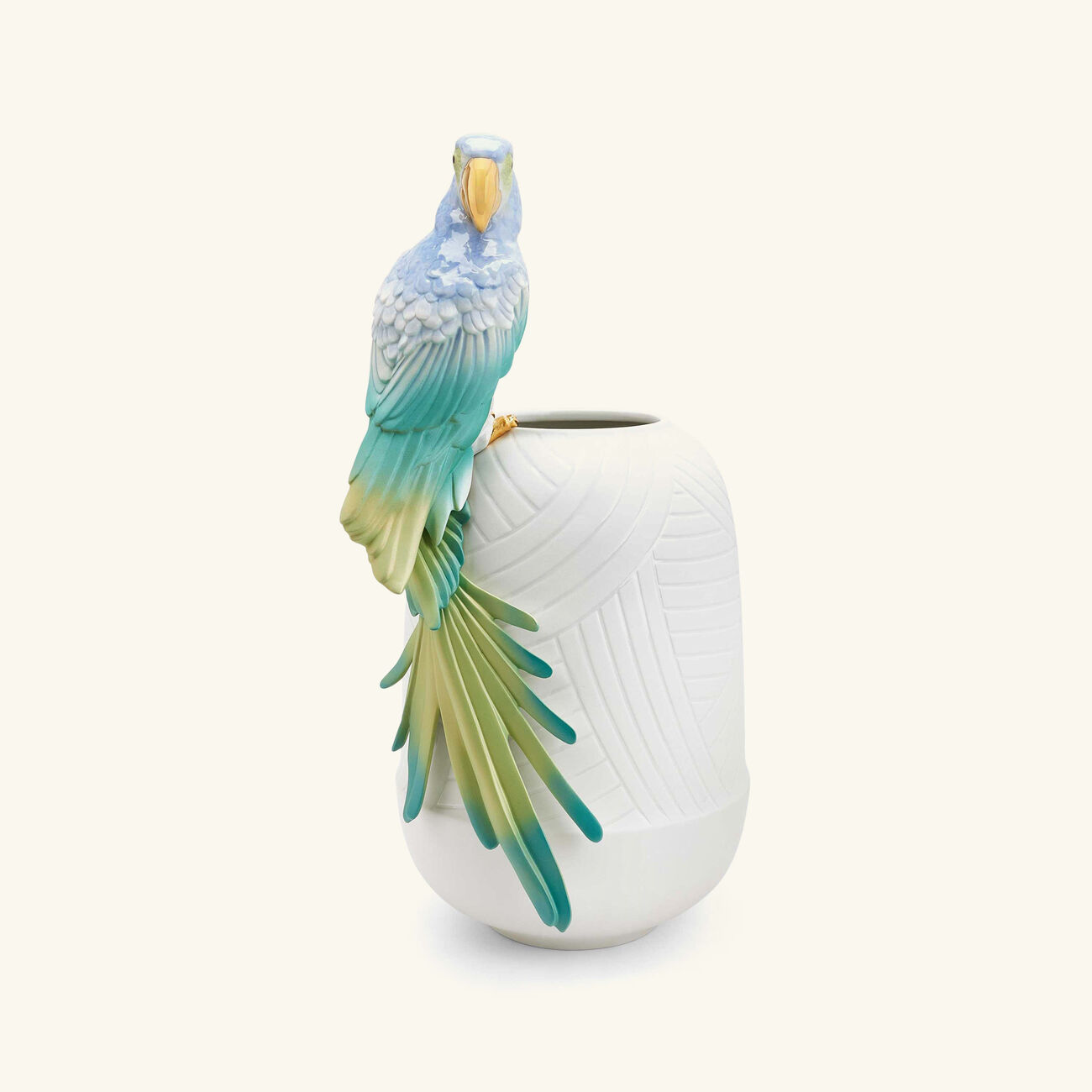Macaw Bird Vase Small White lladro macaw bird vase small white