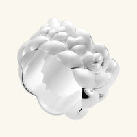 كريستوفل خاتم بابيلون كبير فضي   مقاس 59