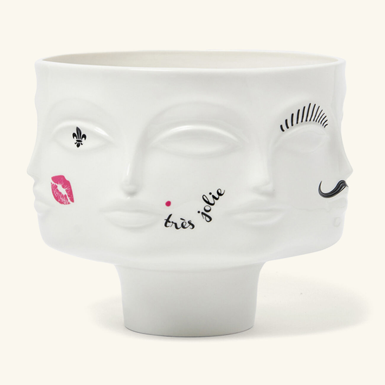 جوناثان أدلر قطعة ديكور مركزية دورا مار بيدستال بيضاء بإصدار محدود