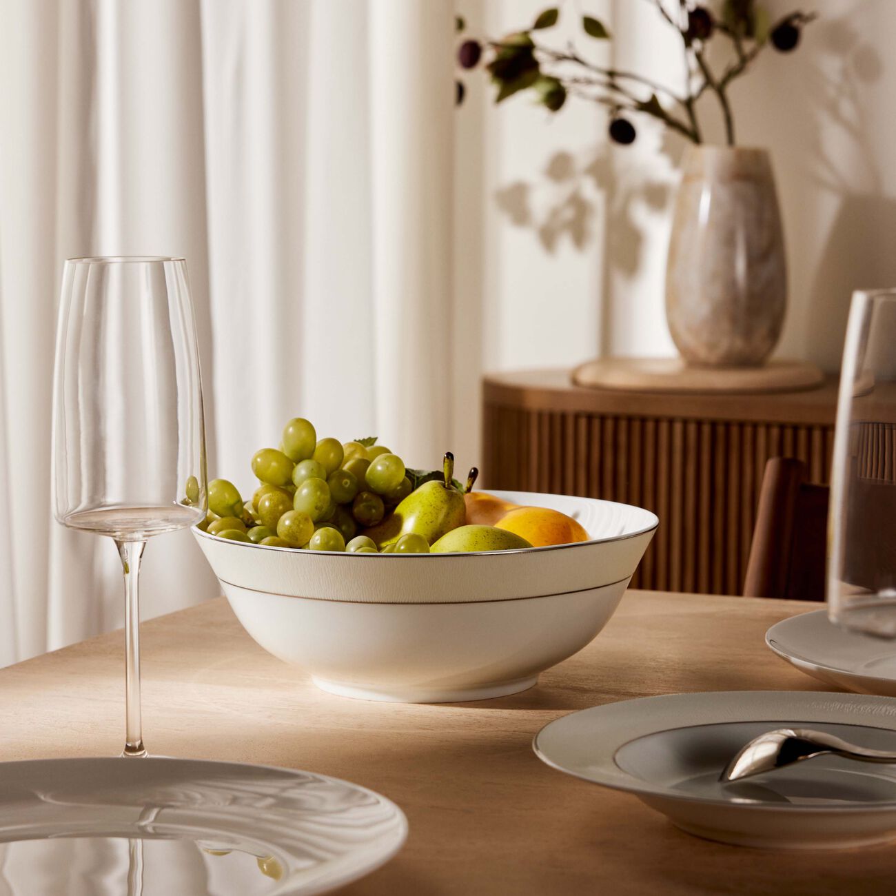 Dune Salad Bowl White 25cm bernardaud dune salad bowl white 25cm