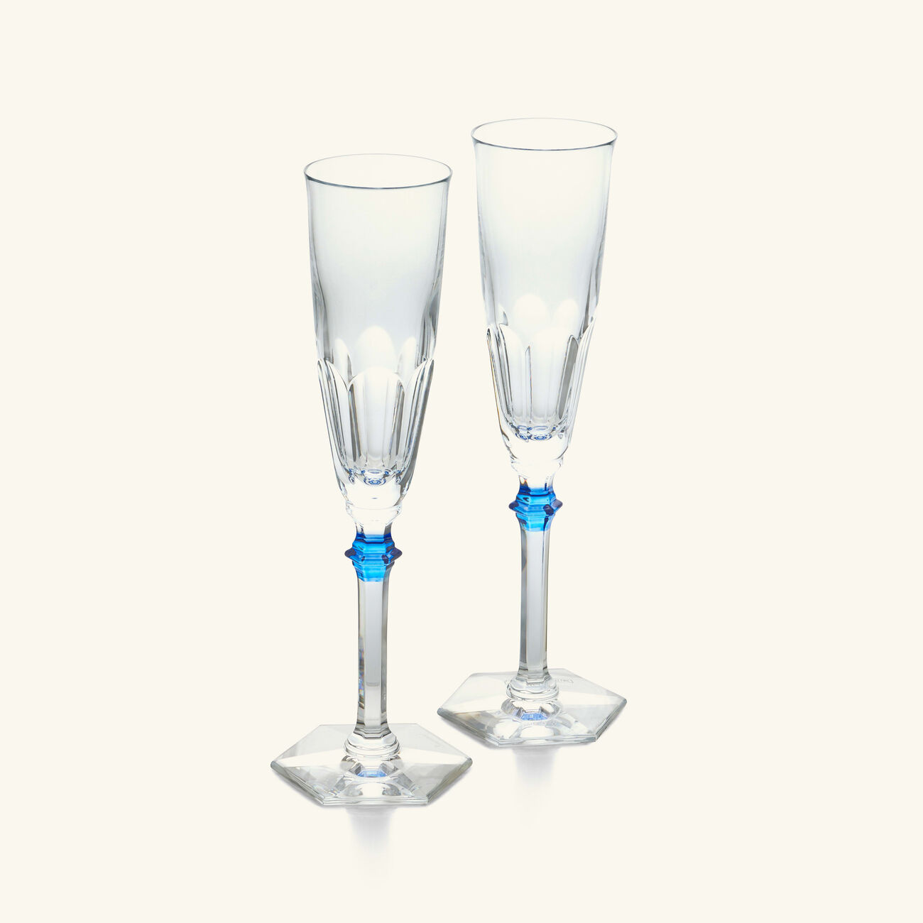 baccarat harcourt eve champagne glass blue set of 2